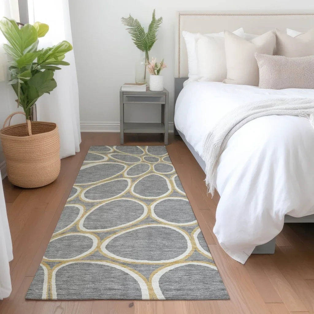 Elantra Gray Washable Indoor-Outdoor Rug-Outdoor Rugs-LOOMLAN Rugs-LOOMLAN