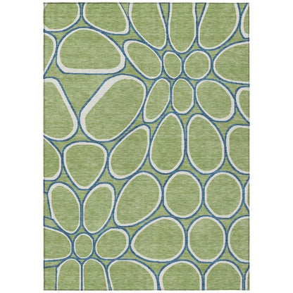 Elantra Green Washable Indoor-Outdoor Rug-Outdoor Rugs-LOOMLAN Rugs-2'6" x 3'10"-LOOMLAN