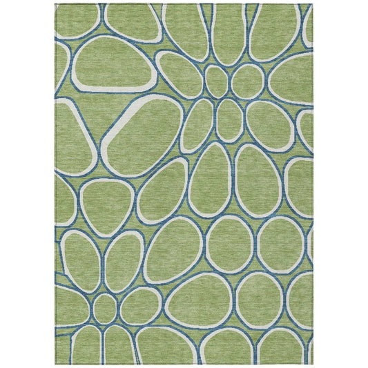 Elantra Green Washable Indoor-Outdoor Rug-Outdoor Rugs-LOOMLAN Rugs-2'6" x 3'10"-LOOMLAN