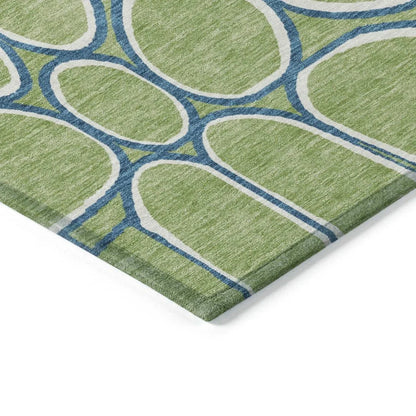 Elantra Green Washable Indoor-Outdoor Rug-Outdoor Rugs-LOOMLAN Rugs-LOOMLAN