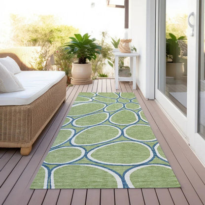Elantra Green Washable Indoor-Outdoor Rug-Outdoor Rugs-LOOMLAN Rugs-LOOMLAN
