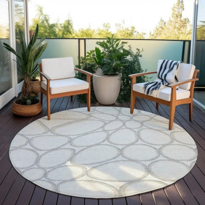 Elantra Ivory Washable Indoor-Outdoor Rug-Outdoor Rugs-LOOMLAN Rugs-LOOMLAN