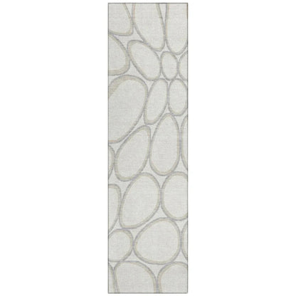 Elantra Ivory Washable Indoor-Outdoor Rug-Outdoor Rugs-LOOMLAN Rugs-2'3" x 7'6"-LOOMLAN
