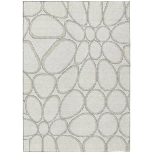 Elantra Ivory Washable Indoor-Outdoor Rug-Outdoor Rugs-LOOMLAN Rugs-2'6" x 3'10"-LOOMLAN