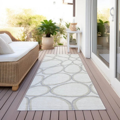 Elantra Ivory Washable Indoor-Outdoor Rug-Outdoor Rugs-LOOMLAN Rugs-LOOMLAN