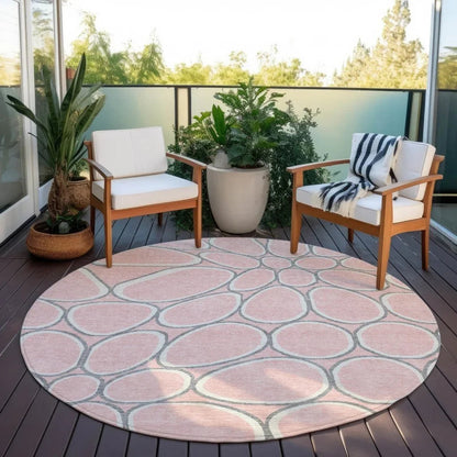 Elantra Pink Washable Indoor-Outdoor Rug-Outdoor Rugs-LOOMLAN Rugs-LOOMLAN