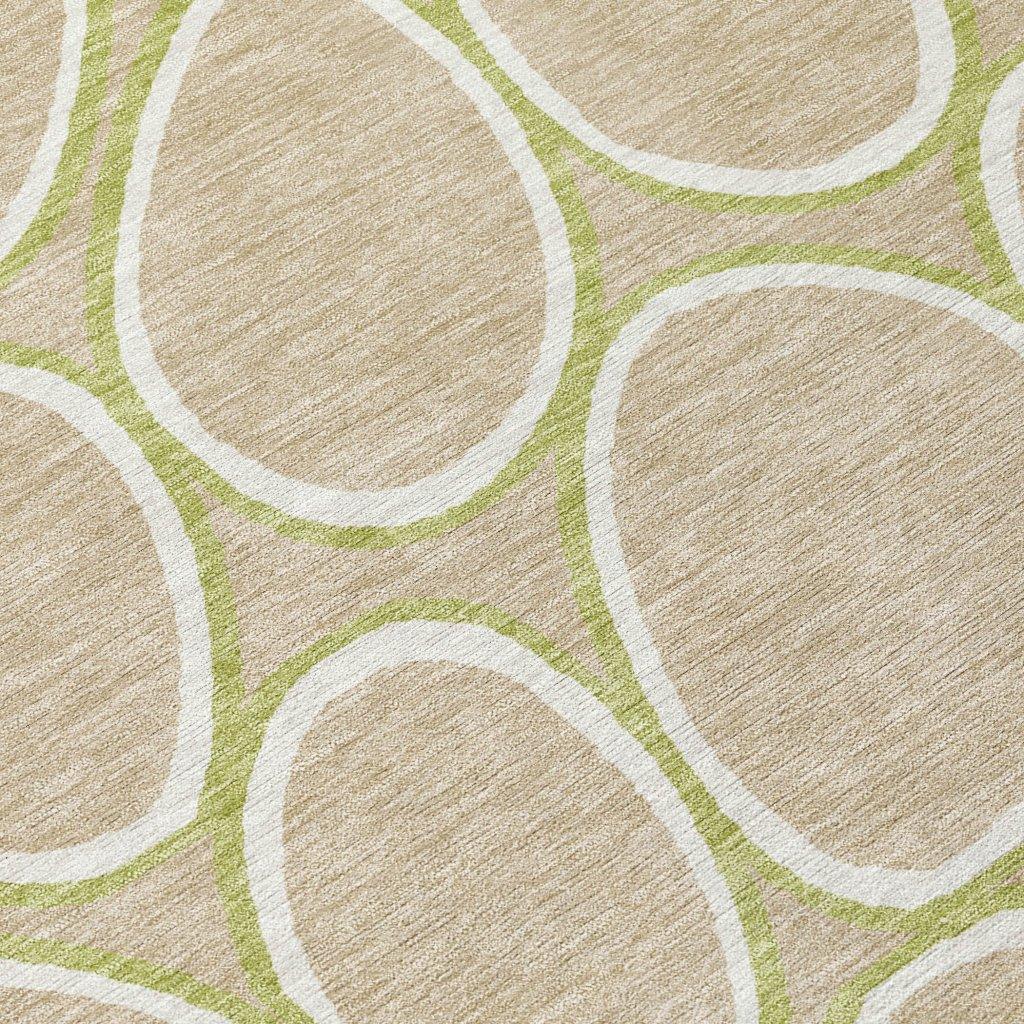 Elantra Tan Washable Indoor-Outdoor Rug-Outdoor Rugs-LOOMLAN Rugs-LOOMLAN