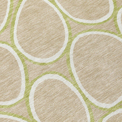 Elantra Tan Washable Indoor-Outdoor Rug-Outdoor Rugs-LOOMLAN Rugs-LOOMLAN
