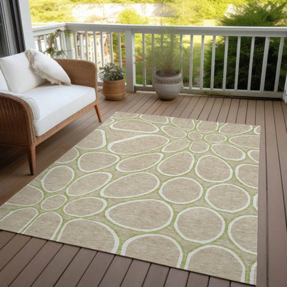 Elantra Tan Washable Indoor-Outdoor Rug-Outdoor Rugs-LOOMLAN Rugs-LOOMLAN