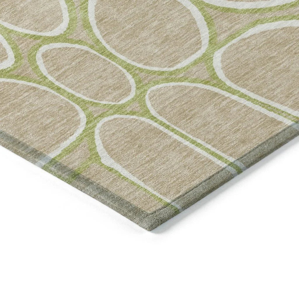 Elantra Tan Washable Indoor-Outdoor Rug-Outdoor Rugs-LOOMLAN Rugs-LOOMLAN