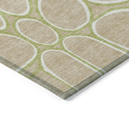 Elantra Tan Washable Indoor-Outdoor Rug-Outdoor Rugs-LOOMLAN Rugs-LOOMLAN