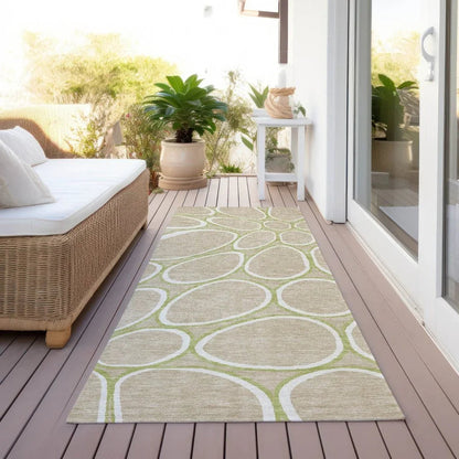 Elantra Tan Washable Indoor-Outdoor Rug-Outdoor Rugs-LOOMLAN Rugs-LOOMLAN