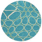 Elantra Teal Washable Indoor-Outdoor Rug-Outdoor Rugs-LOOMLAN Rugs-8' x 8'-LOOMLAN