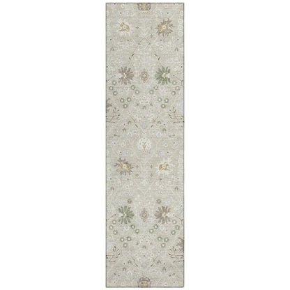 Elara Brown Washable Indoor-Outdoor Rug-Outdoor Rugs-LOOMLAN Rugs-2'3" x 7'6"-LOOMLAN