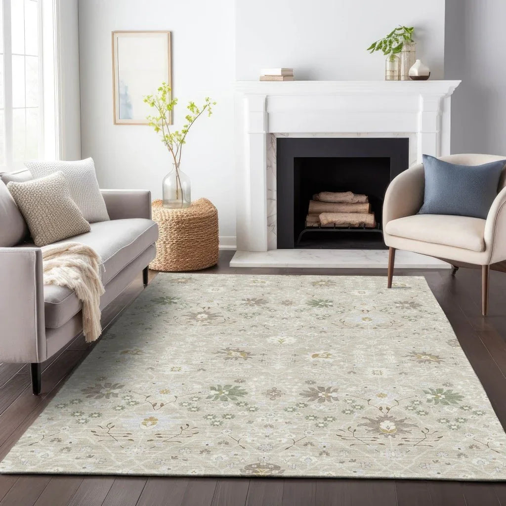 Elara Brown Washable Indoor-Outdoor Rug-Outdoor Rugs-LOOMLAN Rugs-LOOMLAN