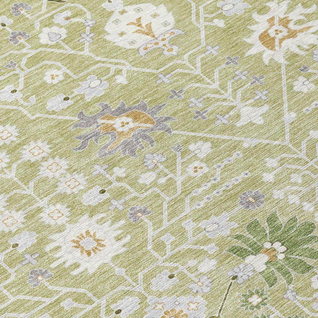 Elara Green Washable Indoor-Outdoor Rug-Outdoor Rugs-LOOMLAN Rugs-LOOMLAN