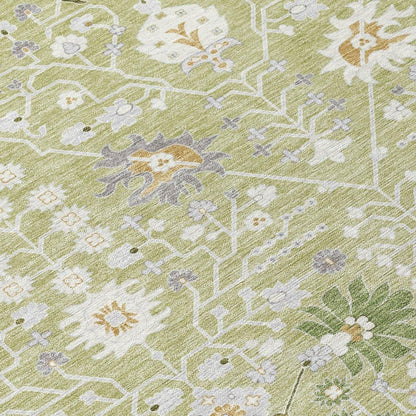 Elara Green Washable Indoor-Outdoor Rug-Outdoor Rugs-LOOMLAN Rugs-LOOMLAN