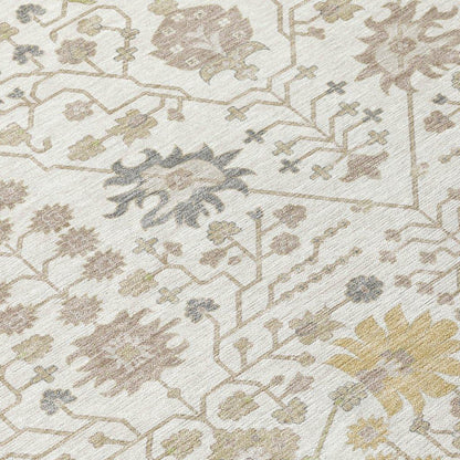 Elara Ivory Washable Indoor-Outdoor Rug-Outdoor Rugs-LOOMLAN Rugs-LOOMLAN