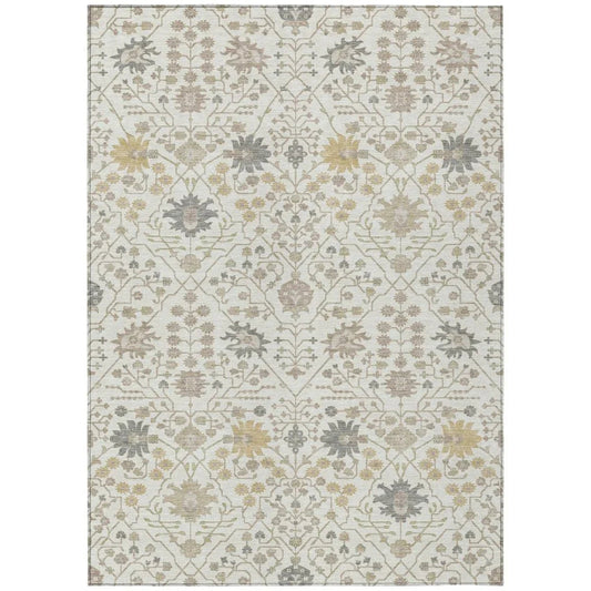 Elara Ivory Washable Indoor-Outdoor Rug-Outdoor Rugs-LOOMLAN Rugs-2'6" x 3'10"-LOOMLAN