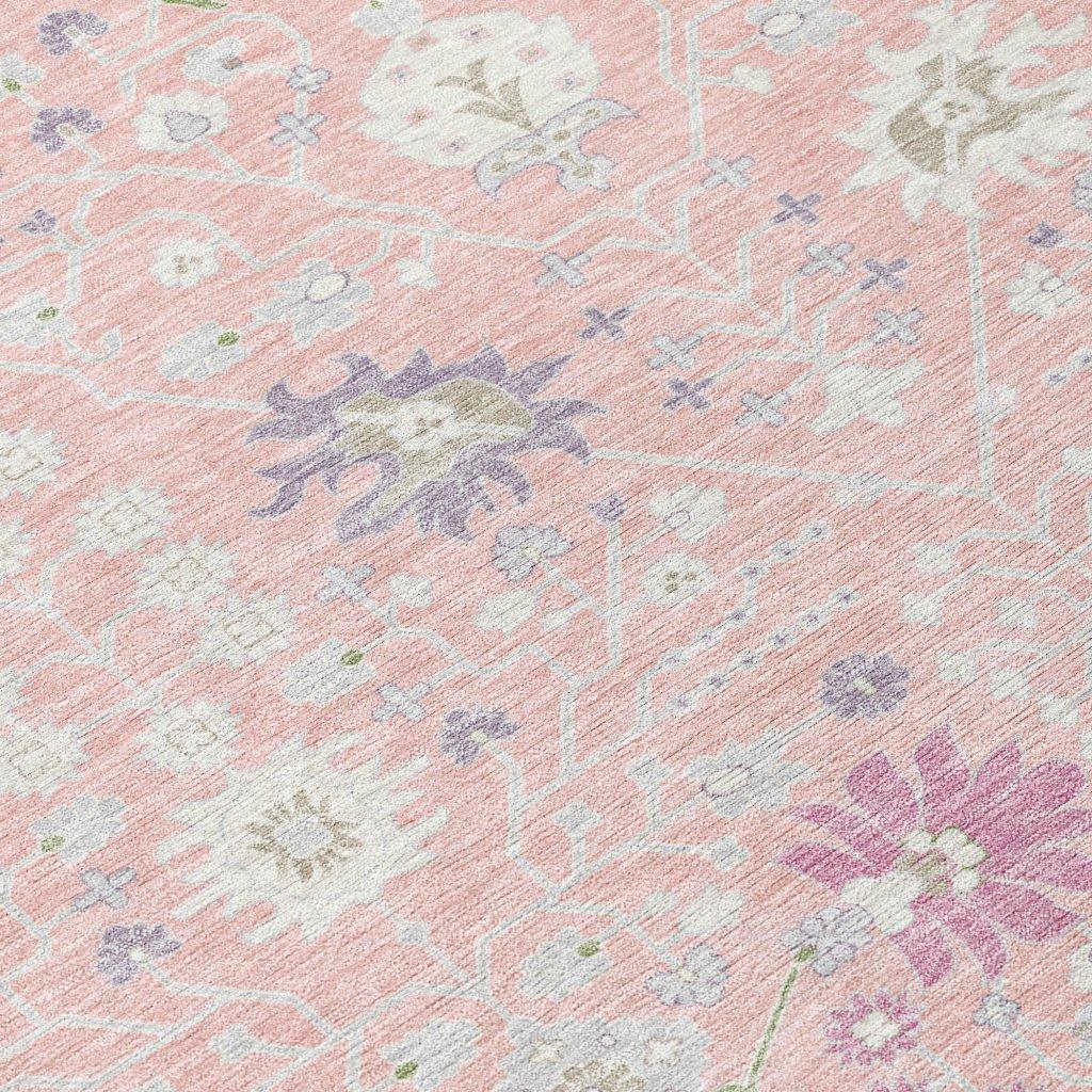 Elara Pink Washable Indoor-Outdoor Rug-Outdoor Rugs-LOOMLAN Rugs-LOOMLAN