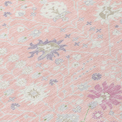 Elara Pink Washable Indoor-Outdoor Rug-Outdoor Rugs-LOOMLAN Rugs-LOOMLAN