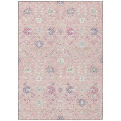 Elara Pink Washable Indoor-Outdoor Rug-Outdoor Rugs-LOOMLAN Rugs-2'6" x 3'10"-LOOMLAN