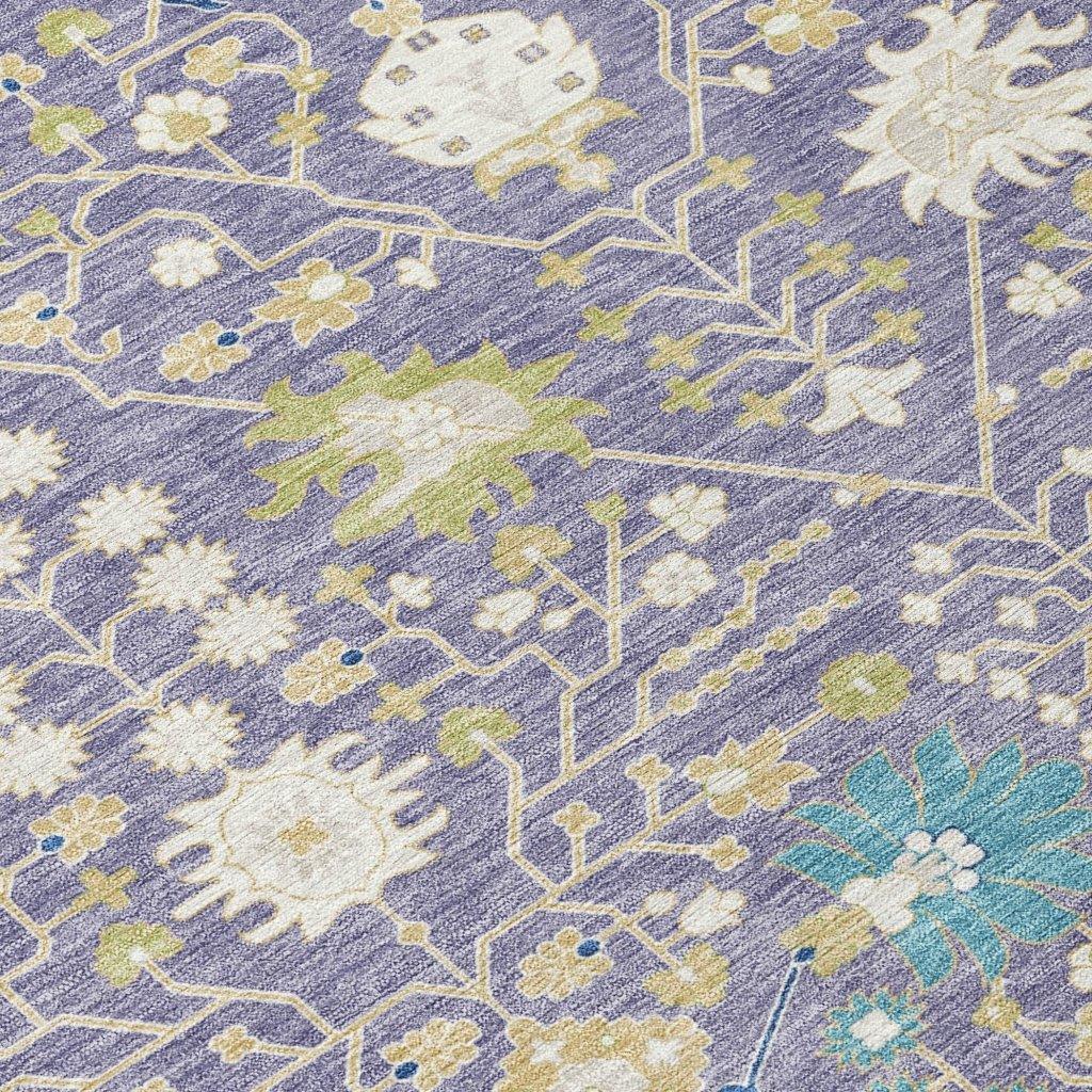 Elara Purple Washable Indoor-Outdoor Rug-Outdoor Rugs-LOOMLAN Rugs-LOOMLAN