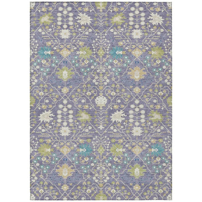 Elara Purple Washable Indoor-Outdoor Rug-Outdoor Rugs-LOOMLAN Rugs-2'6" x 3'10"-LOOMLAN