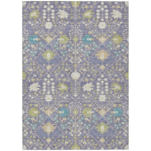 Elara Purple Washable Indoor-Outdoor Rug-Outdoor Rugs-LOOMLAN Rugs-2'6" x 3'10"-LOOMLAN