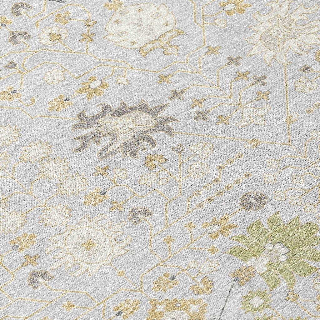 Elara Silver Washable Indoor-Outdoor Rug-Outdoor Rugs-LOOMLAN Rugs-LOOMLAN