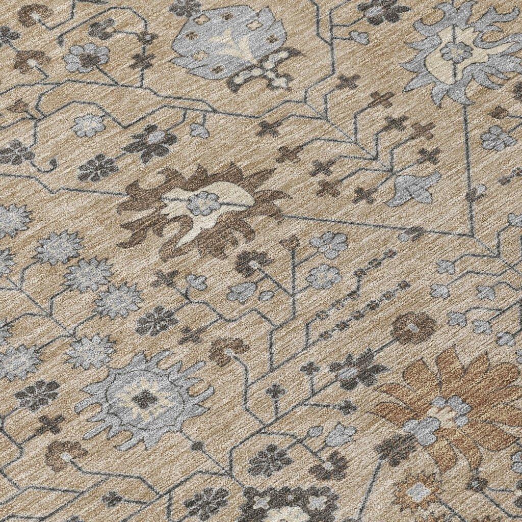 Elara Taupe Washable Indoor-Outdoor Rug-Outdoor Rugs-LOOMLAN Rugs-LOOMLAN