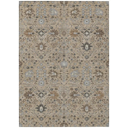 Elara Taupe Washable Indoor-Outdoor Rug-Outdoor Rugs-LOOMLAN Rugs-2'6" x 3'10"-LOOMLAN