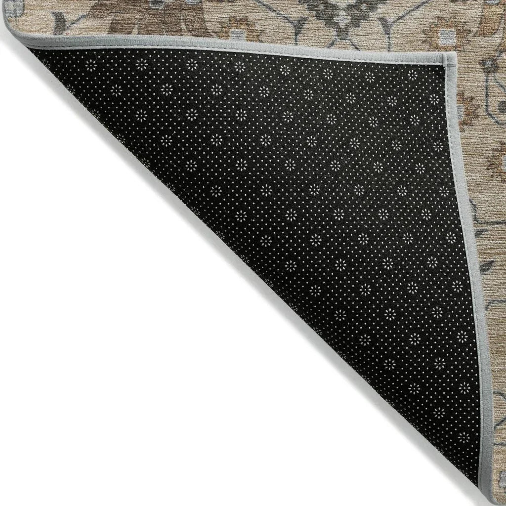 Elara Taupe Washable Indoor-Outdoor Rug-Outdoor Rugs-LOOMLAN Rugs-LOOMLAN