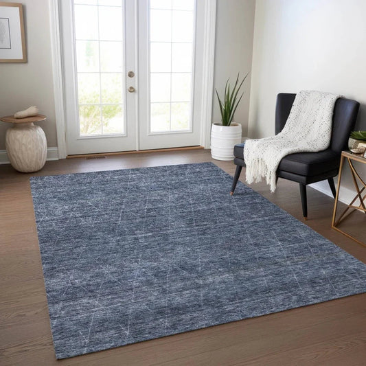 Elaria Blue Washable Indoor - Outdoor Rug - LOOMLAN - LOOMLAN Rugs - Outdoor Rugs