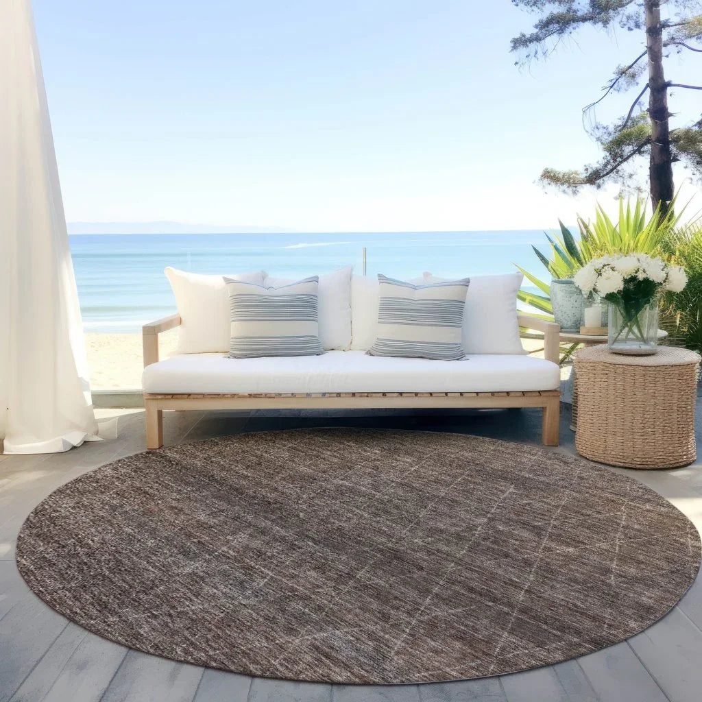 Elaria Brown Washable Indoor - Outdoor Rug - LOOMLAN - LOOMLAN Rugs - Outdoor Rugs