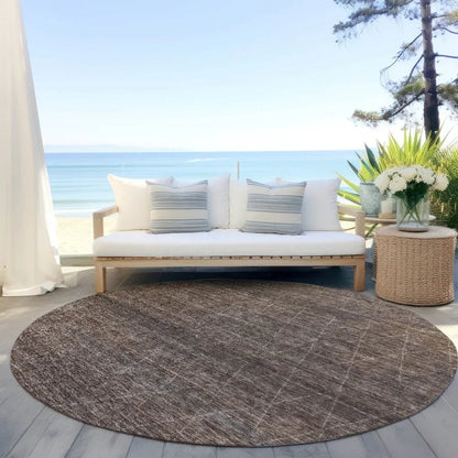 Elaria Brown Washable Indoor - Outdoor Rug - LOOMLAN - LOOMLAN Rugs - Outdoor Rugs