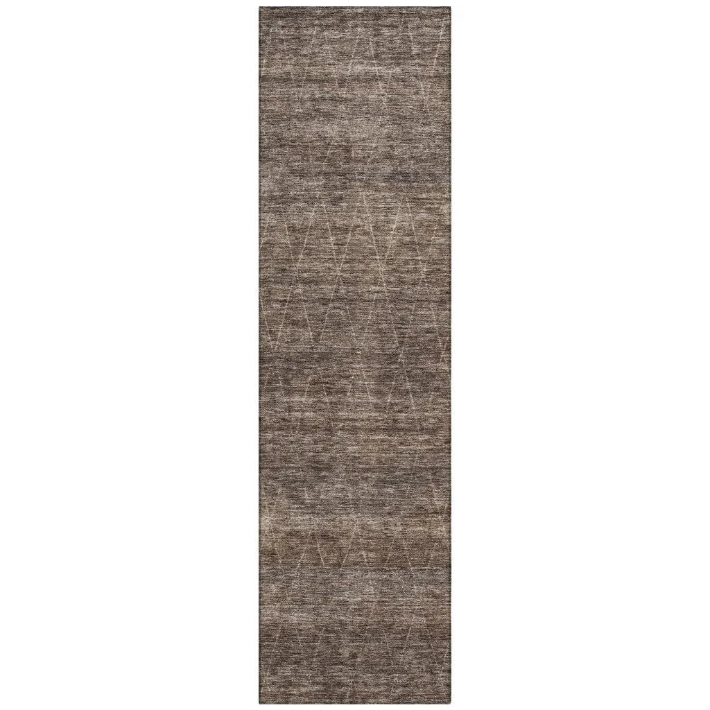 Elaria Brown Washable Indoor - Outdoor Rug - LOOMLAN - LOOMLAN Rugs - Outdoor Rugs