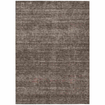 Elaria Brown Washable Indoor - Outdoor Rug - LOOMLAN - LOOMLAN Rugs - Outdoor Rugs