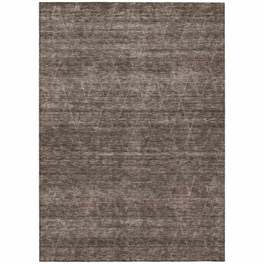 Elaria Brown Washable Indoor - Outdoor Rug - LOOMLAN - LOOMLAN Rugs - Outdoor Rugs