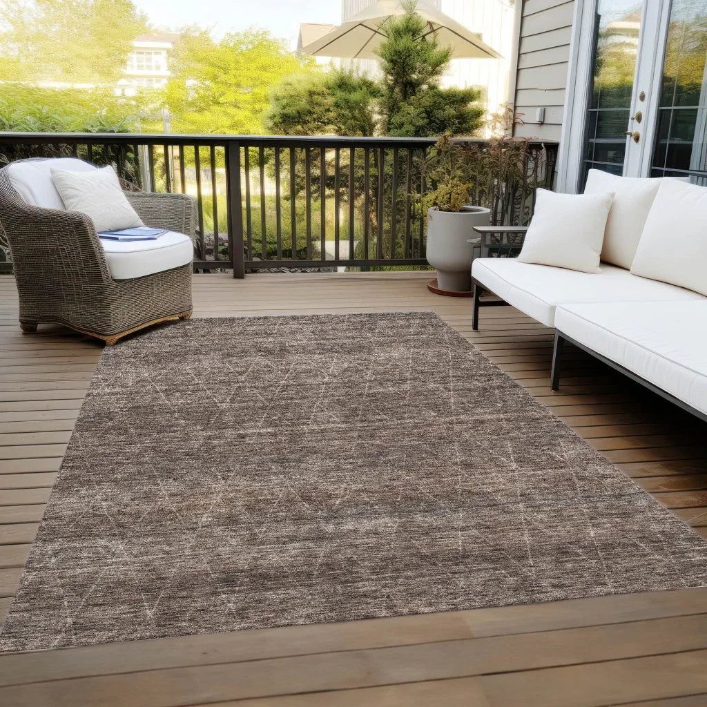 Elaria Brown Washable Indoor - Outdoor Rug - LOOMLAN - LOOMLAN Rugs - Outdoor Rugs