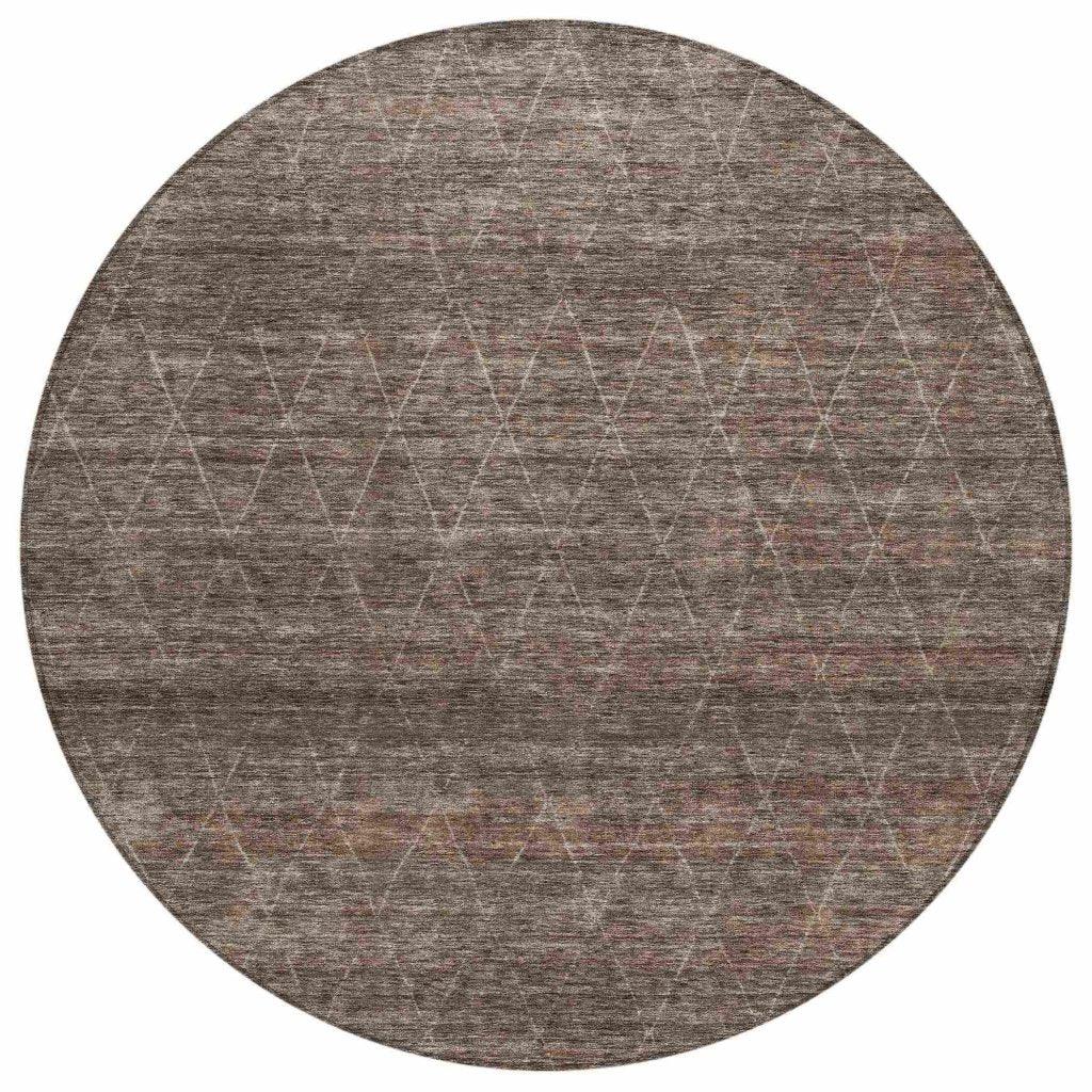 Elaria Brown Washable Indoor - Outdoor Rug - LOOMLAN - LOOMLAN Rugs - Outdoor Rugs