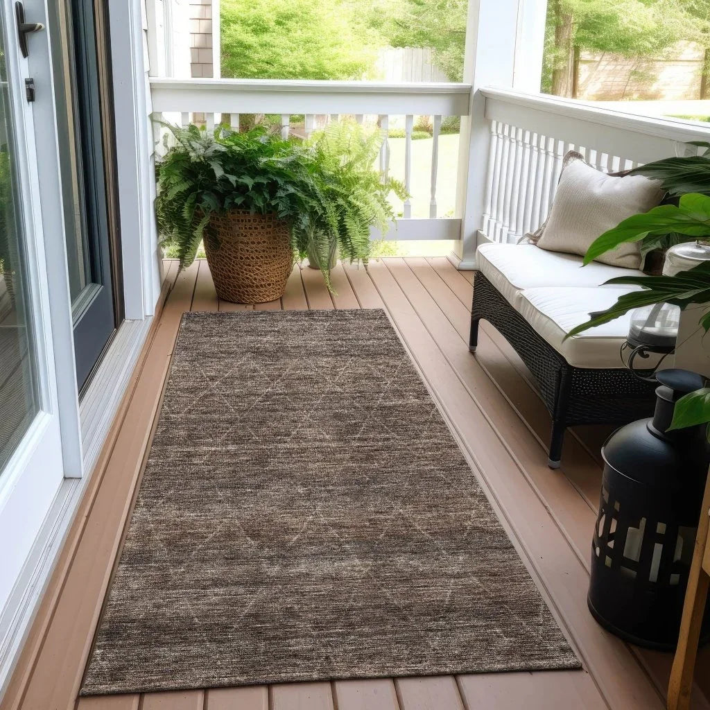 Elaria Brown Washable Indoor - Outdoor Rug - LOOMLAN - LOOMLAN Rugs - Outdoor Rugs