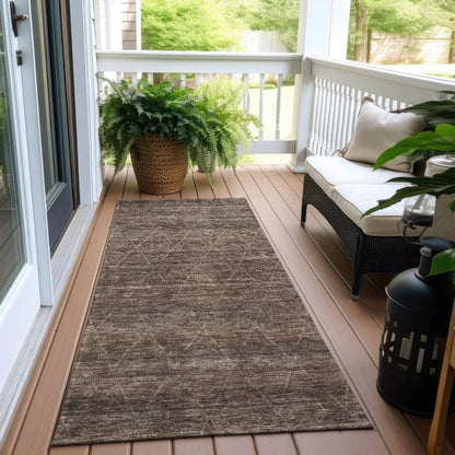 Elaria Brown Washable Indoor - Outdoor Rug - LOOMLAN - LOOMLAN Rugs - Outdoor Rugs