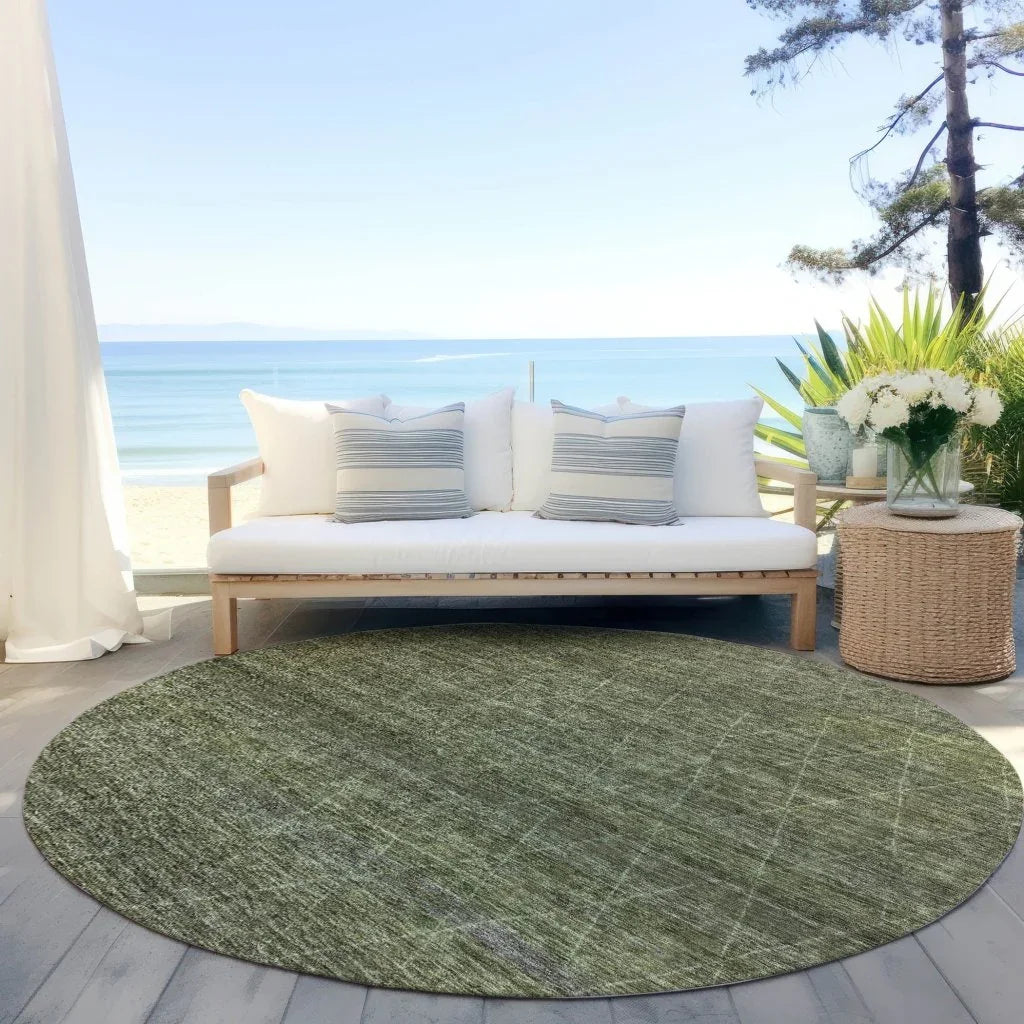 Elaria Green Washable Indoor - Outdoor Rug - LOOMLAN - LOOMLAN Rugs - Outdoor Rugs