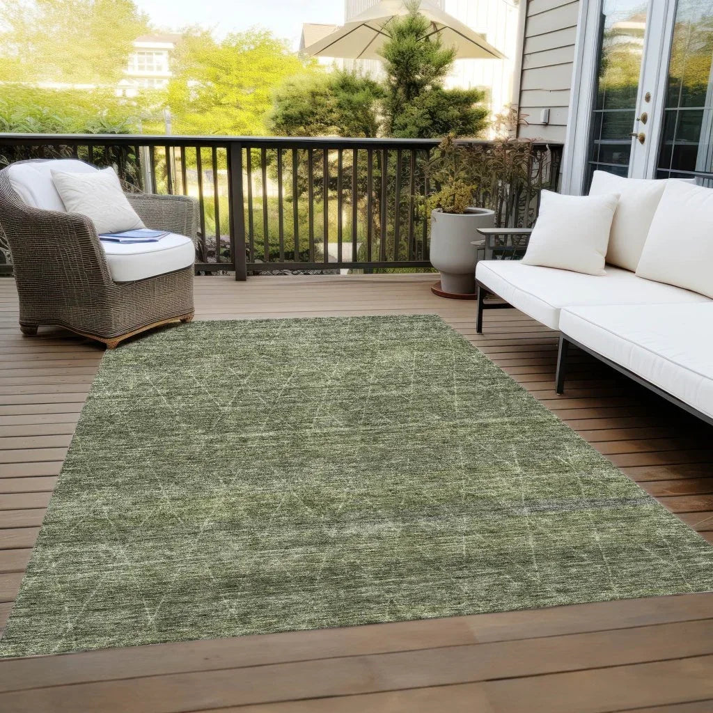 Elaria Green Washable Indoor - Outdoor Rug - LOOMLAN - LOOMLAN Rugs - Outdoor Rugs