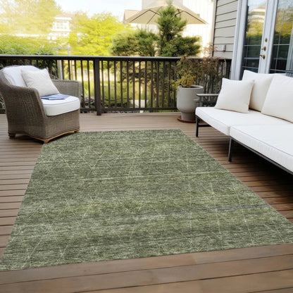 Elaria Green Washable Indoor - Outdoor Rug - LOOMLAN - LOOMLAN Rugs - Outdoor Rugs