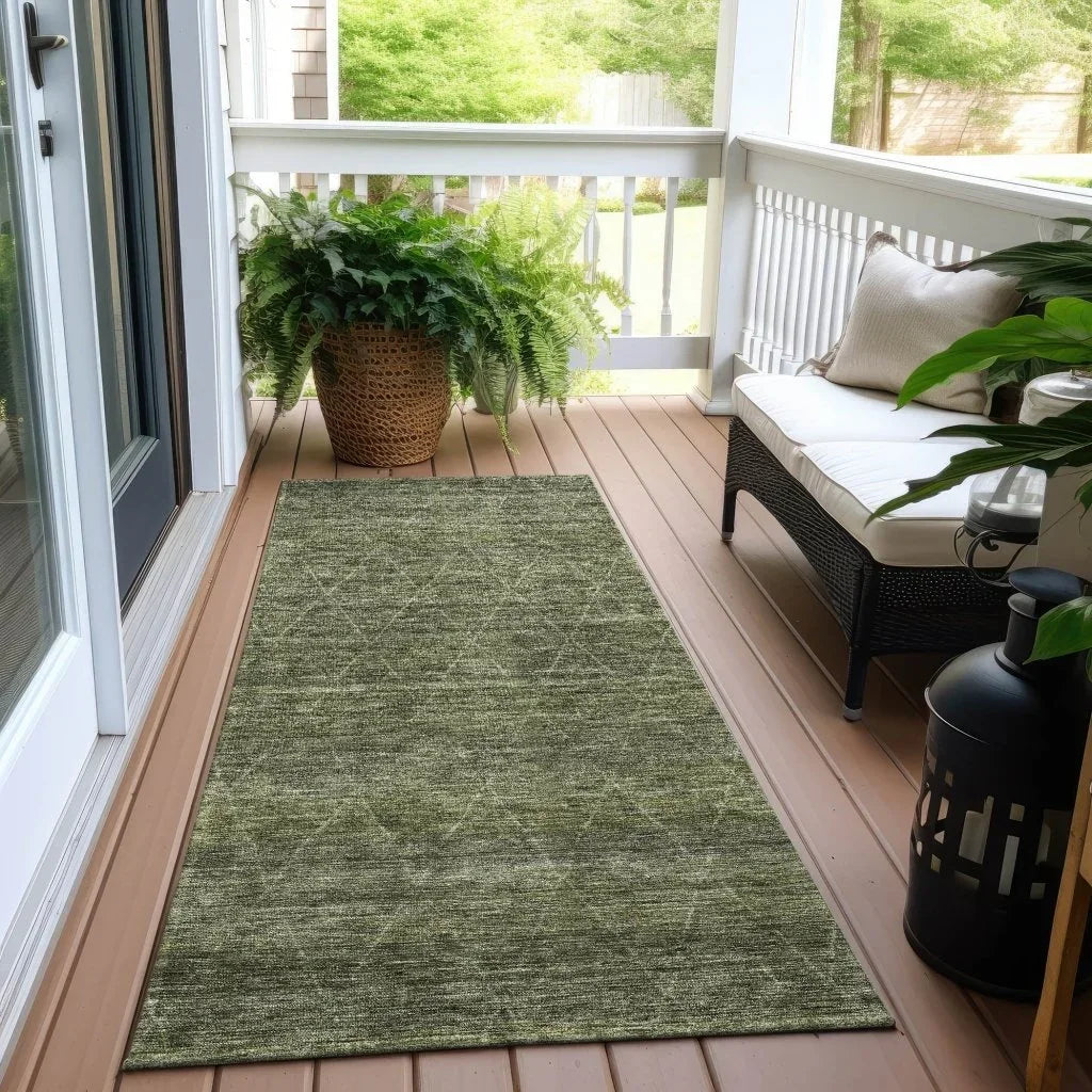 Elaria Green Washable Indoor - Outdoor Rug - LOOMLAN - LOOMLAN Rugs - Outdoor Rugs