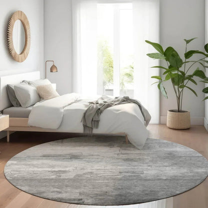 Elarune Gray Washable Indoor - Outdoor Rug - LOOMLAN - LOOMLAN Rugs - Outdoor Rugs