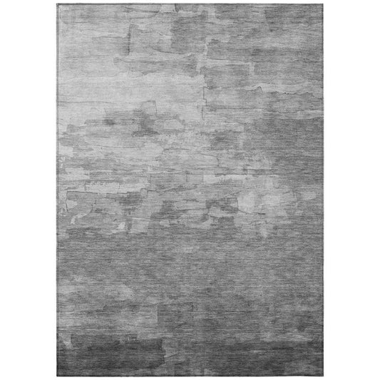 Elarune Gray Washable Indoor - Outdoor Rug - LOOMLAN - LOOMLAN Rugs - Outdoor Rugs