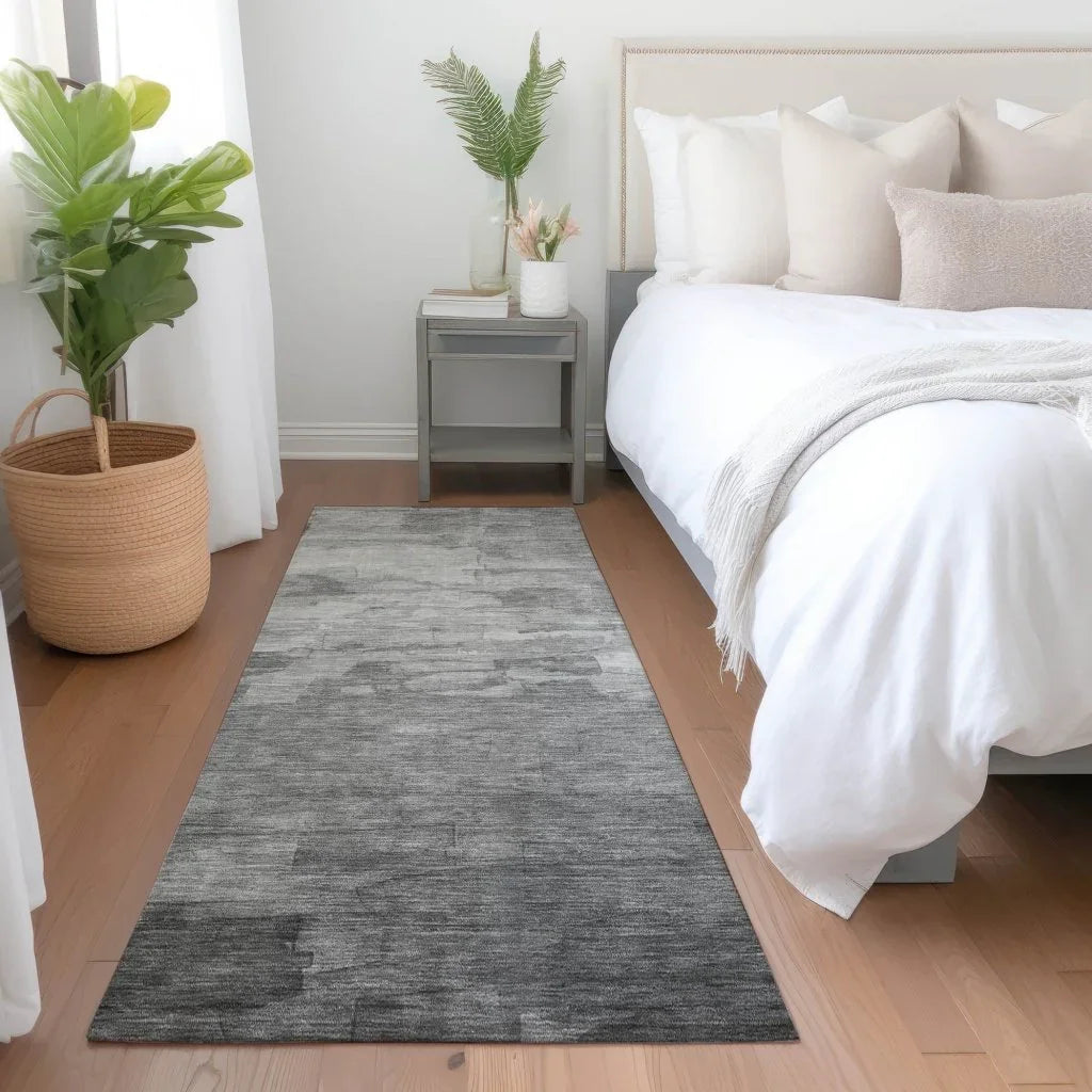 Elarune Gray Washable Indoor - Outdoor Rug - LOOMLAN - LOOMLAN Rugs - Outdoor Rugs